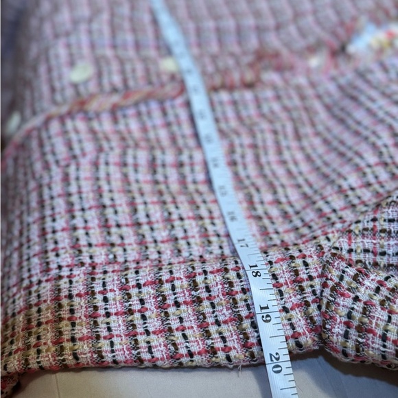 Chic Pink Tweed Women's Blazer Size 12 - Picture 7 of 7